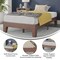 Flash Furniture Walnut Twin Size Solid Wood Platform Bed YKC-1090-T-WAL-GG - alternate 4